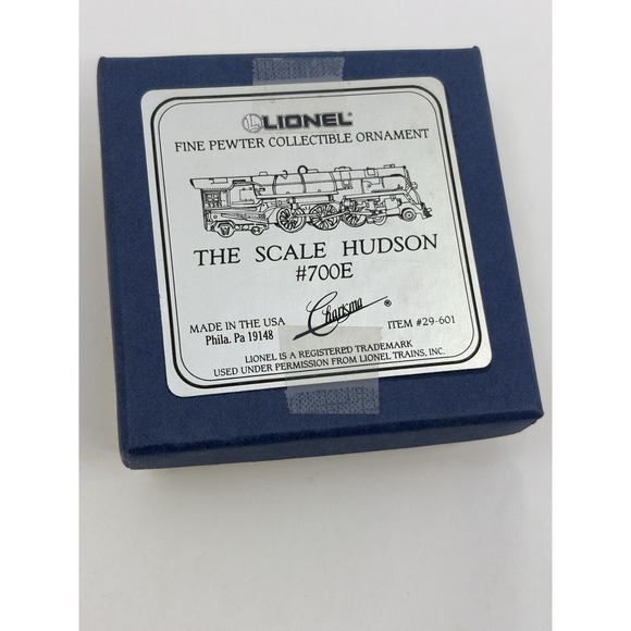 LIONEL SCALE HUDSON #700E Fine Pewter Ornament by Charisma Unopened - Picture 2 of 6